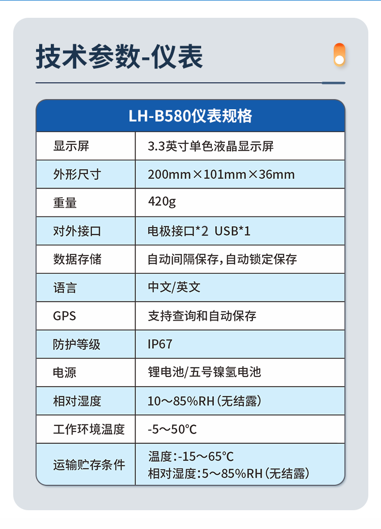 新品上市 | LH-B580 便携式多参数检测仪【随测随用 长效续航】(图4)